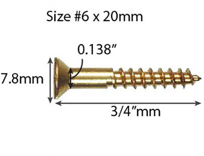 Brass%20screw%20nail%20#6%20x%203/4"%20(Length%2020mm)%20-%20Image%202