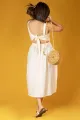 Araliya Back Tie Midi Dress. 