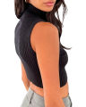 Yfashion Sleeveless Mock Turtleneck Tank Top For Women Y2K Ribbed Knit Slim Fit Solid High Neck Cropped Cami Top. 