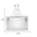 Transparent Qianli Glass Candy Jar With Lid Round Crystal High Quality Glass Candy Jar For Home & Hotel Use. 