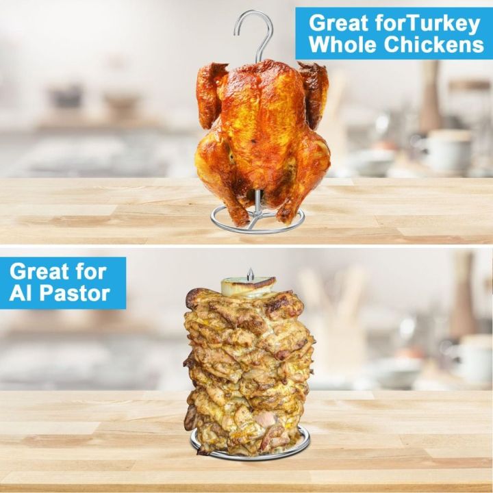 Portable Stainless Steel Turkey Fryer Rack Kit Vertical with Lifter ...
