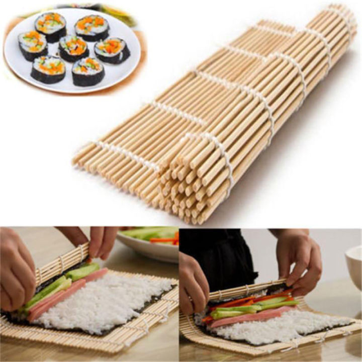 1/5Pcs Kitchen Sushi Tool Bamboo Rolling Mat DIY Onigiri Rice Paddles Tools Bamboo Sushi Mat Japanese Sushi Tool