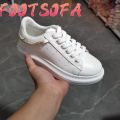 【FOOT SOFA】Women's New Sneakers Autumn Fashion Low Top Ladies Casual Shoes With Chain Female Round Toe Non-Slip Comfy Sport Flats. 