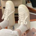 Summer Thin White Shoes for Women2023New Canvas Shoes Breathable Shoes Niche Half Slippers Slip-on Sloth Sneakers. 