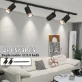 Led Track Light Set GU10 Replaceable Bulb Led Track Lamp 110-265V Spotlight for Kitchen Store Home Decor Indoor Lighting Fixture Ceiling lamp. 
