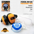 Safety Protective Set - 3pc - Goggles Mask Ear Muff. 