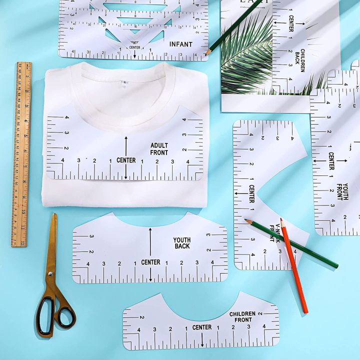 13%20Pieces%20T-Shirt%20Ruler%20Guide%20Set,T-Shirt%20Ruler%20Tool,DIY%20Printing%20Rulers%20for%20Heat%20Press%20T-Shirt%20Center%20Design%20-%20Image%206