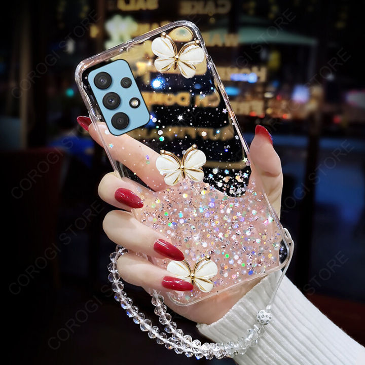 For%20Samsung%20Galaxy%20M32%205G%20Cover%20+%20Crystal%20Wrist%20Strap%20Fashion%203D%20Rhinestone%20Butterfly%20Shiny%20Glitter%20Girls%20Phone%20Case%20Clear%20Soft%20Silicone%20Bumper%20Shockproof%20Protective%20Back%20Cover%20-%20Image%202
