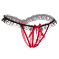 Female Underwear Lace s open croth Pants Pearl massage G-String for Women Breathable Summer panty. 