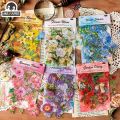 Mr. Paper 100Pcs/Bag Aesthetic Flower Stickers Literature Vintage Botanical Hand Account Material Decorative Stationery Stickers. 