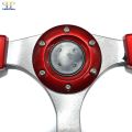 Universal 13 Inch 320MM Aluminum PU Sport Steering Wheel Racing Steering Wheel Type 5 Red Blue Silver Carbon Black MO（Carbon）. 