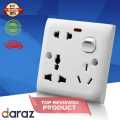 Universal Wall Switch Socket Switch 2 & 3 Pin Multi Plug Base. 