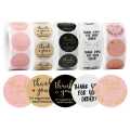 Thank You Stickers Small Business - 5 Rolls 2500 Pieces Thank You Stickers Labels for Bubble Mailers Packaging , 1 In. 