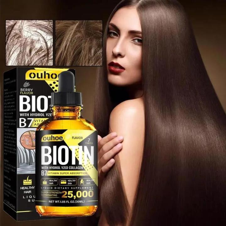 Bio Seven Collagen B7 Vitamin Hair Growth Oil Hairs Strengthening Densifying Hair ...