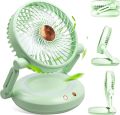FOLDABLE DESK FAN WITH LIGHT Portable Desk Fan  Automatically Shake the Head, Folding, for Home,Bedroom,Kitchen,Office,Outdoor,Small Camping Travel Table Fan. 