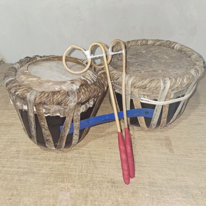 Sri Lankan Traditional Kos Thammattama Drum | Handmade Tammattama Percussion Instrument for Events & Ceremonies | Authentic Sri Lanka Cultural Drum | Temple, Festival & Dance Performance Instrument | Durable Wood Traditional Drum