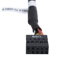 2X 15cm USB 3.0 20 Pin Header Male to USB 2.0 9 Pin Female Adapter Cable. 