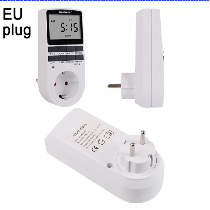 【InnovateWorld】Super LCD Display Digital Weekly Programmable Electrical Wall Plug-in Power Socket Timer Switch Outlet Time Clock 220V 110V AC