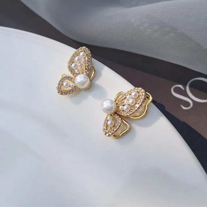 Enacolor%20%20Delicate%20Crystal%20Butterfly%20Earrings%20Pearl%20Earring%20for%20Women%20Girl%20Ins%20New%20-%20Image%205
