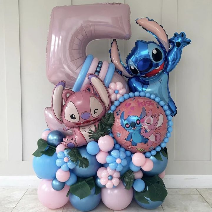 Stitch Inflatable Arch 66Pcs Lilo Stitch Theme Arch Kit Garland F Helium Balloon Baby Shower ...