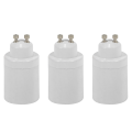 3X GU10 to E26/E27 Adapter GU10 Bayonet Base to E26/E27 Edison Screw Bulb Socket Adapter Converter. 