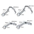 1PC Titanium Nose Stud L-Shape Nariz Studs Screws Nose Ring Hoop Piercings Gem Nostril Earring Stud Piercings Fashion Jewelry. 