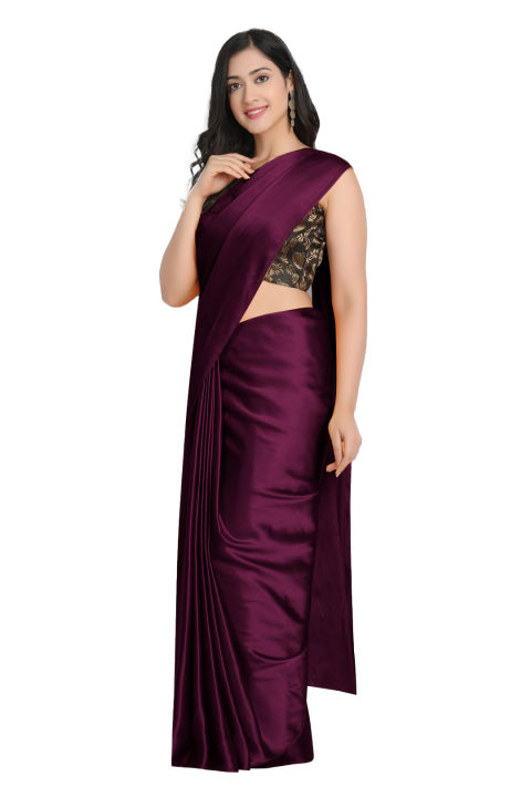 Valentina Saree With Brocade Blouse Piece For Wedding