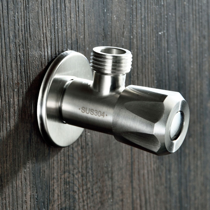 304 Stainless Steel Angle Valve G1/2 Water Heater Toilet Inlet Water Stop Valve Connector Washing Machine Faucet Angle Valve