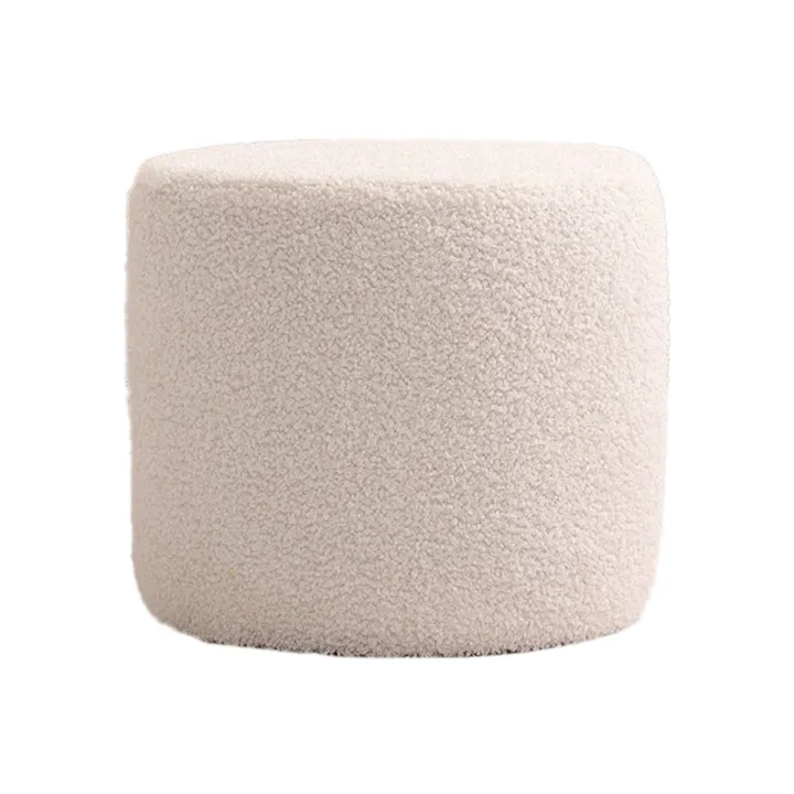 Soft Ottoman Pouf - Comfort Foam Foot Rest White