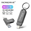 OTG Usb 3.0 Flash Drive for iPhone with 2 in 1 USB-A to lightnin interface usb3.0 pendrive for Iphone7/8/9/11/12/13 /Ipad. 