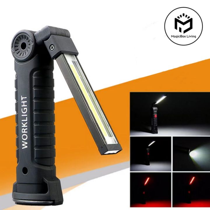 torch light Rechargeable Work Lights LED Work Light Hanging Hook 5 ...