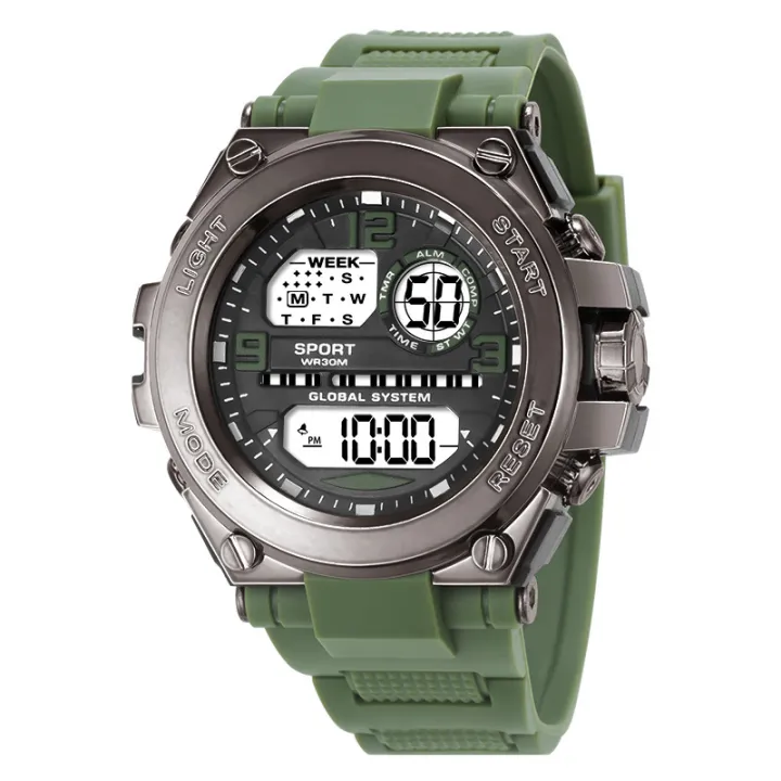 【Miga Plaza】 New Listing Men Watch Sports Luxury Men's Water proof  G-Shock Digital Watch LED Dual Display Alarm Multi-function Fashion Brand Electronic Hot Watch For Men