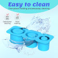 1PC Ice Grid Mold Silicone Ice Cube Maker With Lid For Making 3 Hollow Cylinder MLK. 