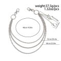 New Punk Star Pendant Pant Chain Metal Multilayer Waist Keychain Hip Hop Casual Jeans Chain Women Man Gifts. 