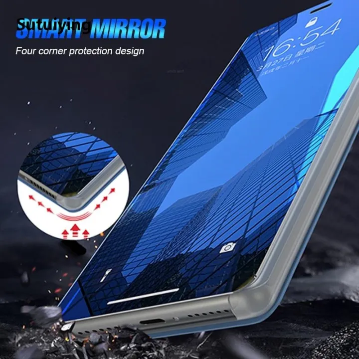 Sutuiying%20Smart%20Mirror%20Flip%20Phone%20Case%20For%20Samsung%20Galaxy%20A2%20Core%20View%20PU%20Leather%20Stand%20Protective%20Cover%20-%20Image%203