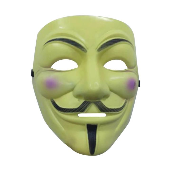 1PCS Hackers Mask White V For Vendetta Halloween Face Mask Costume Cosplay Party