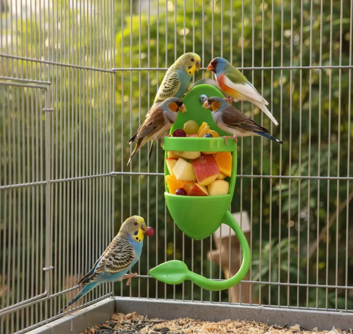 Plastic Bird Feeding Holder - Hanging Cuttlefish Bone, Vegetables ...