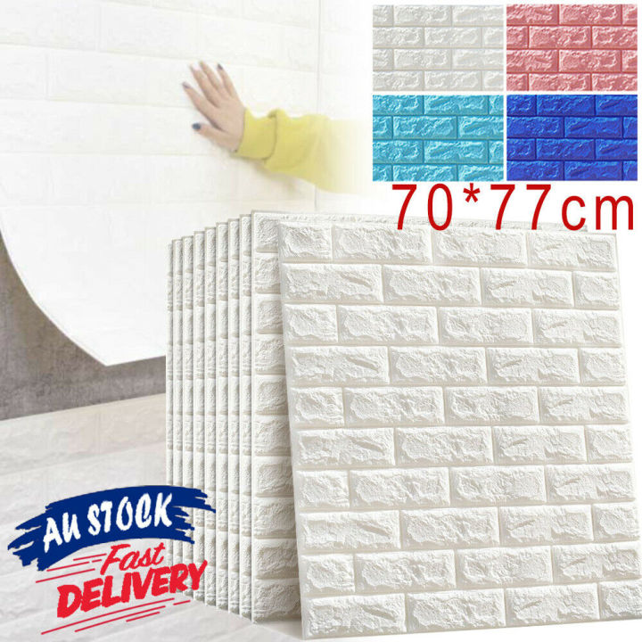 Sticker Decorative Panel 3D Decal Brick Panel Stickers Adhesive Wall White Mural | Daraz.lk