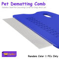 EzyMart - Pet Dematting Comb Stainless Steel Pet Grooming Comb For Dogs And Cats Gently Removes Loose Undercoat Flea Remove Supplies. 