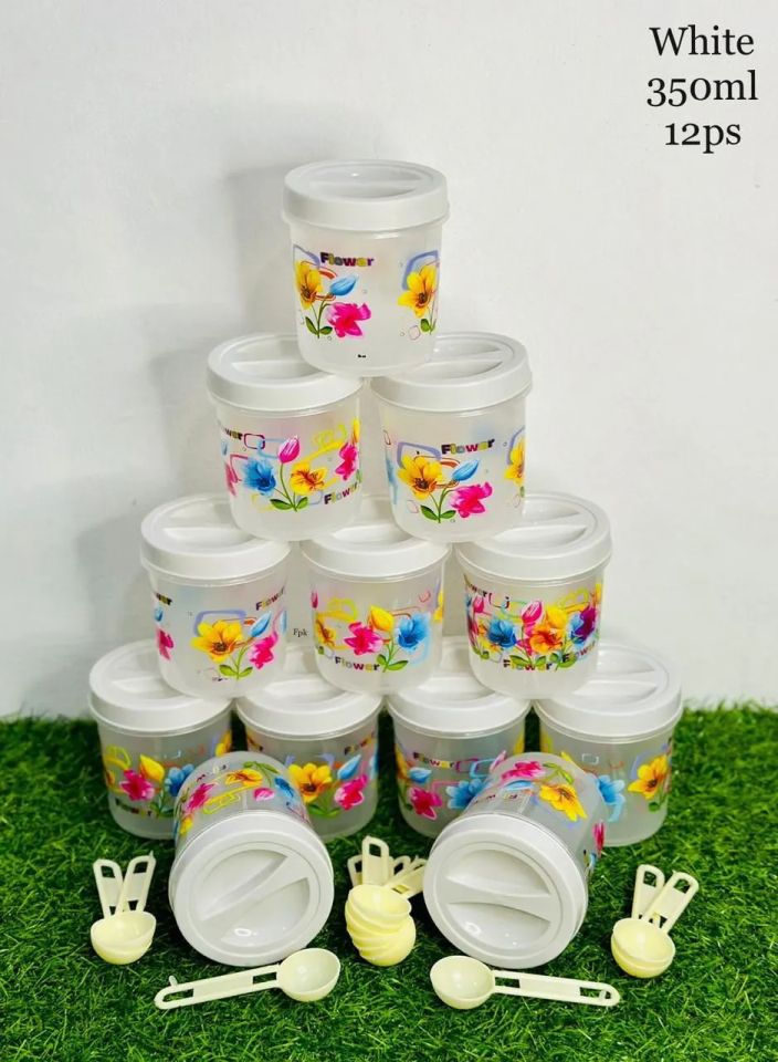 Colour Bottle With Spoon 6 PCS