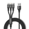 Charging Cable Data Cable 3 in 1 USB Cable Micro Type-C Lightning Mobile Phone Charging Cable Fast charging Cable 2.4A. 