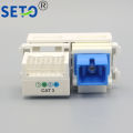 【LuxeGlow】SeToCat3 Telephone Module RJ11 Phone Module + Fiber Optic SC Module Connector Keystone For Wall Plate Socket. 