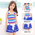 Children's Swimsuit Girls' One-Piece Skirt Conservative Medium and Big Children Cute Baby Student Kid Princess Swimsuit. 