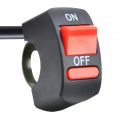 Universal Motorcycle Handlebar Flashing Switch Moto Light Switch ON OFF Button ATV Bike DC12V/10A Black Two Core Wire. 