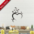 Black Heart Love nature wall decoration wall stickers for bedroom kids room birthday gift decoration wall deco wall sticker. 