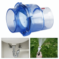Simple Clear 50mm Flap Check Valve UPVC Material Transparent Design Non-return Valve Anti-backflow Movable Valve Flap Valve Kitchen Drain. 