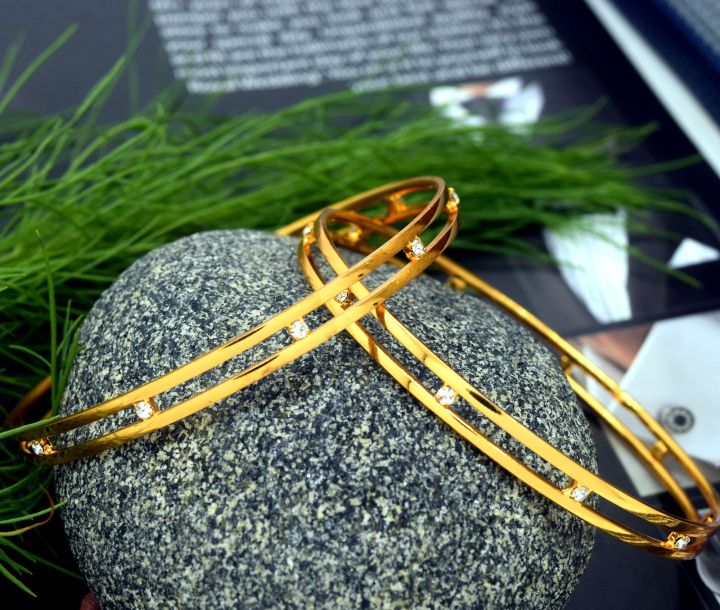 BOOM%20Gold%20plated%20Stylish%20Thin%20bangles%20With%20Stone%20for%20women%20-%20Image%205