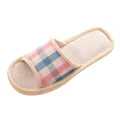 【BestGO】SHOES flip flop,slipers Women's Fashion Casual Couples Gingham Home Slippers Indoor Floor Flat Shoes Sling sandals lightweight sandals. 