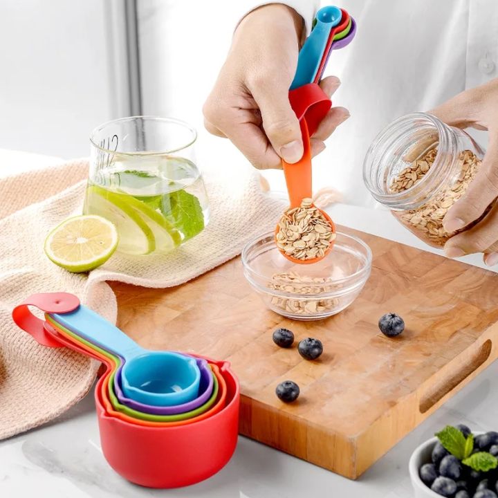 10%20pcs%20Measuring%20Cup%20and%20Spoon%20Set,%20Colourful%20Plastic%20Weighing%20Cups%20and%20Spoons%20for%20Dry%20and%20Liquid%20Ingredient.%20Professional%20Utensils,%20Prepare%20Meals%20Fast%2010%20piece%20kitchen%20cooking%20measuring%20spoons%20cups%20mould%20-%20Image%204