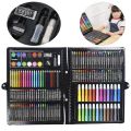 168PCS Paint Brush Set Children's Painting Stationery Watercolor Crayon Colored Pencil Art Supplies for Children's Gifts 168pcs Drawing Pen Art Set Kit Painting Sketching Color Pencils Crayon Oil Pastel Water Color Glue with Case for Children Kids. 